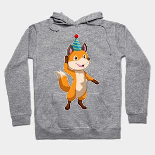 Fox at Party with Party hat Hoodie